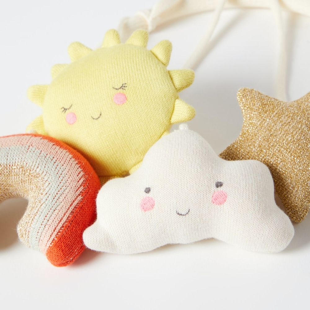 Meri Meri Happy Weather Baby Mobile Sun Moon Rainbow Nursery Infant